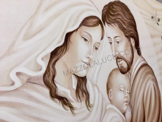 Capoletto cclassico 120x60 quadro capezzale sacra famiglia