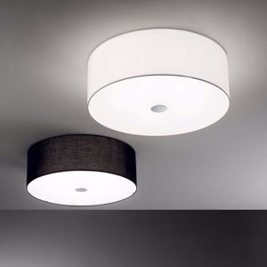 Ideal lux woody pl5 plafoniera moderna tessuto bianco