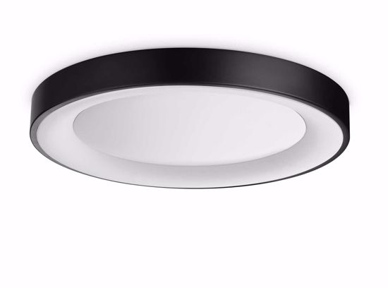 Ideal lux planet pl d50 plafoniera nera 3000k da interni