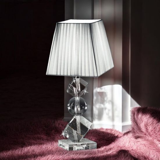 Lampada lume da tavolo di cristallo stile classico per salone