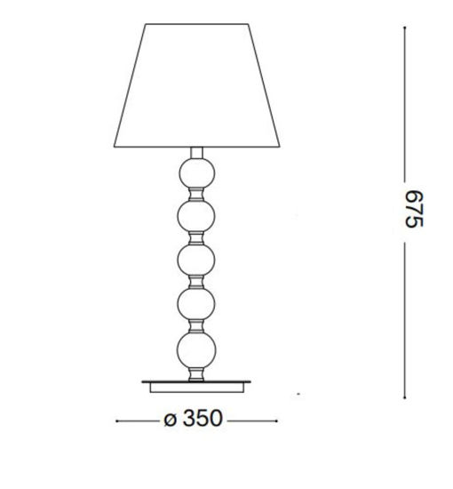 Le roy tl1 big lampada da tavolo per salotto paralume glitter argento ideal lux