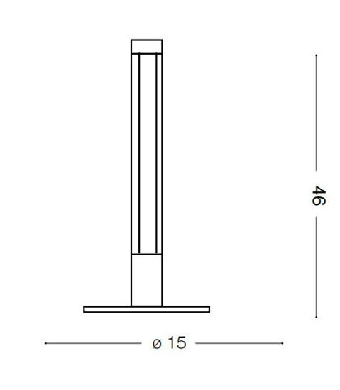 Abat jour lampada da tavolo moderna yoko ideal lux bianca led 3000k