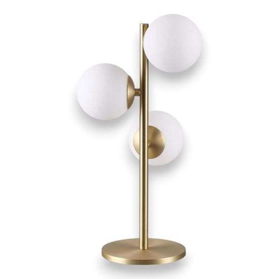 Perlage tl3 ideal lux lampada da tavolo tre luci metallo ottone per soggiorno