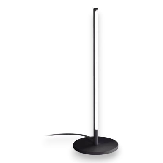 Ideal lux lampada da tavolo nera led 3000k filo tl design moderno