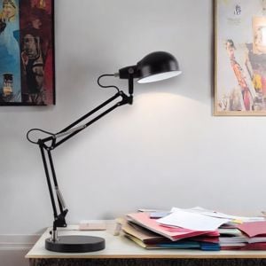 Lampada da scrivania johnny tl1 ideal lux nera snodabile moderna