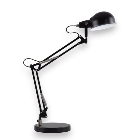 Lampada da scrivania johnny tl1 ideal lux nera snodabile moderna