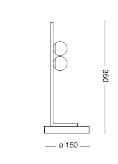 Ping pong tl2 ideal lux lampada da tavolo per salotto ottone led 6w 3000k