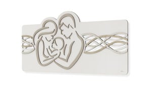 Capezzale capoletto sacra famiglia 120x60 moderna bianco rovere