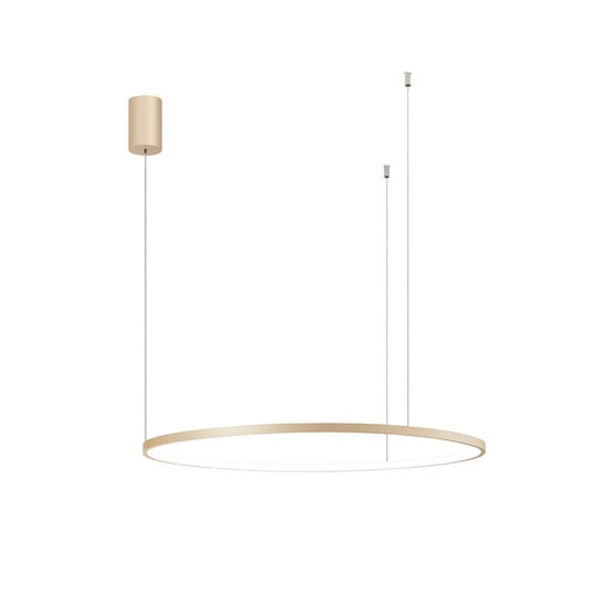 Lampadario da cucina anello oro led 38w 3000k dimmerabile soel ondaluce