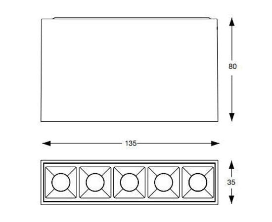 Lika pl ideal lux faretto modulo led 3000k bianco anti abbagliamento