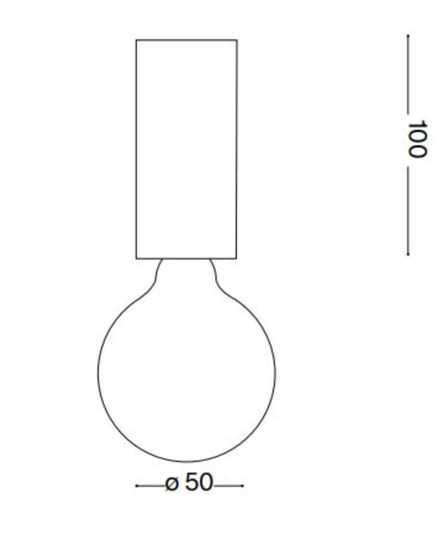 Petit pl1 ideal lux faretto singolo bianco cilindrico