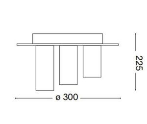 Petit pl1 ideal lux faretto da soffitto cilindro ottone moderno