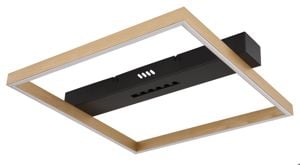 Plafoniera da soffitto led 24w 3000k nero oro quadrata