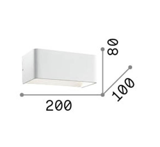 Ideal lux click ap d20 applique led 10w 3000k per interno bianca