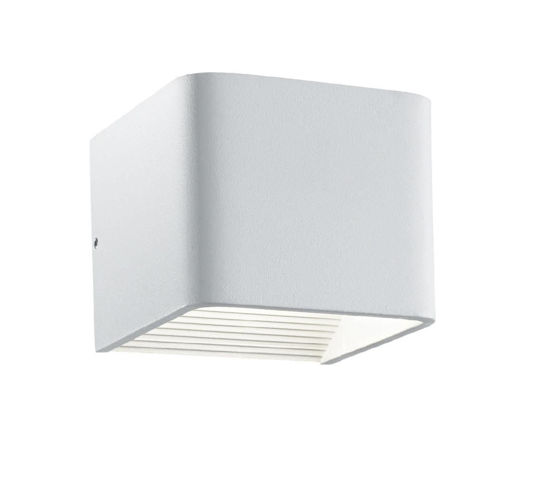 Click ap d10 ideal lux applique led 5,5w 3000k cubo bianco