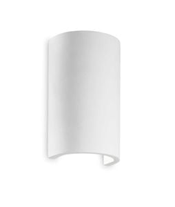 Flash ap1 round ideal lux applique in gesso tonda bianca