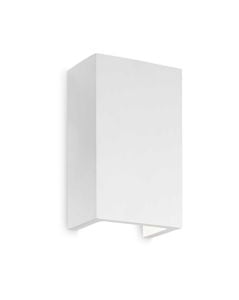 Ideal lux flash ap1 high applique in gesso bianco rettangolare