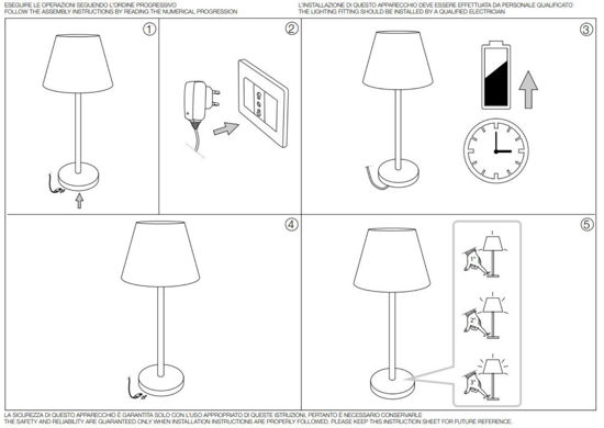 Lolita tl lampada da tavolo portatile bianca ip54 led 3000k senza fili ideal lux