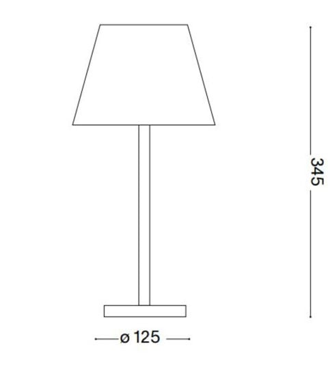 Lolita tl lampada da tavolo per esterno ip54 grigio portatile batteria ricaricabile