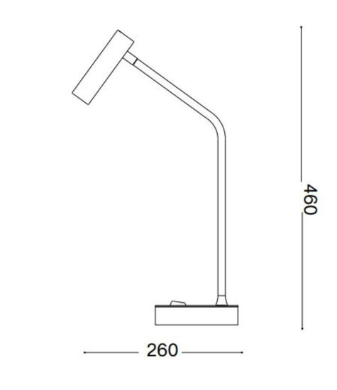 Easy tl ideal lux lampada da tavolo scrivania ufficio led 3,25 3000k nera