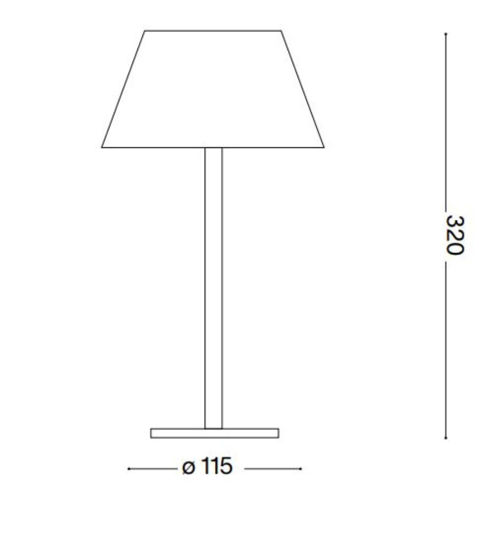 Lampada da tavolo per esterno ip54 pure tl ideal lux portatile corten led