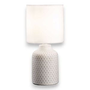 Kali&apos;-3 tl1 ideal lux lampada da tavolo in ceramica decorata paralume tessuto