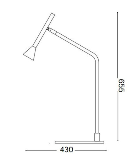 Diesis tl lampada da tavolo led 3000k orientabile ottone