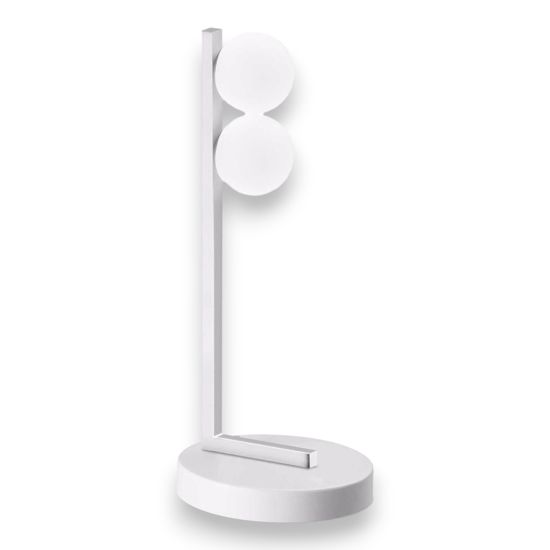 Ideal lux lampada da tavolo ping pong tl2 bianca led 6w 300k