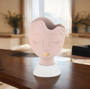 Scultura vaso testa donna grande h39 cipria bongelli preziosi