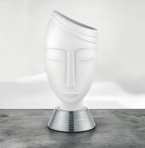 Bongelli preziosi grande scultura vasetto testa uomo h45 base argento