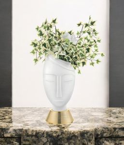 Scultura da tavolo bongelli preziosi vaso testa uomo h32 oro