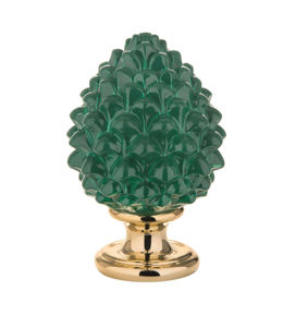 Pigna verde oro h12 bongelli preziosi soprammobile ceramica