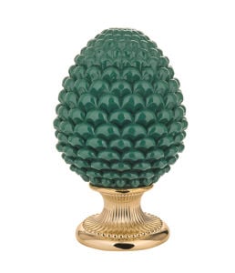 Pigna verde oro da tavolo h35 grande ceramica bongelli preziosi