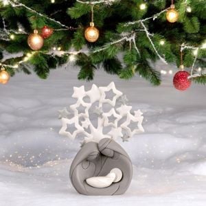 Presepe albero stelle grigio h30 moderno bongelli preziosi