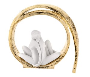 Scultura da tavolo bongelli preziosi coppia vortice d30 oro