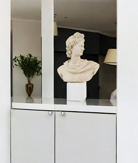 Scultura busto apollo nocciola h33 bongleli preziosi