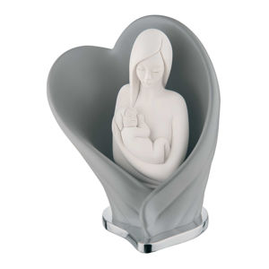 Scultura maternita nascita bongelli preziosi cuore grigio