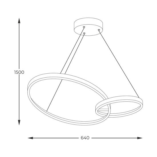 Lampadario led design per soggiorno moderno cerchi nero oro 36w cct