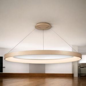 Lampadari led moderno anello dorato 66w da 2700k a 5000k dimmerabile