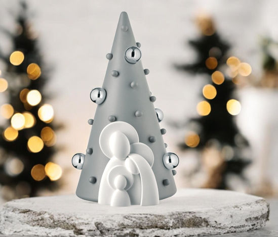 Grande statuetta presepe h30 albero di natale grigio bongelli preziosi