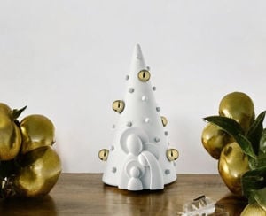 Statuina presepe albero di natale h30 bianco oro bongelli preziosi