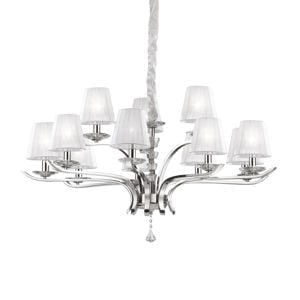 Pegaso sp12 ideal lux lampadario classico 12 luci vetro a goccia per salotto