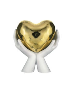 Scultura mani cuore oro 13h bongelli preziosi soprammobile