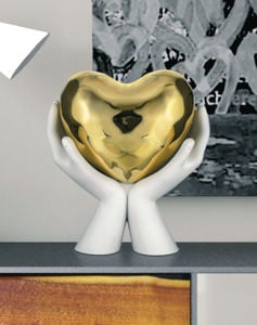 Scultura mani cuore oro 13h bongelli preziosi soprammobile