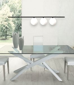 Ideal lux perline sp3 nero lampadario moderno per tavolo da pranzo