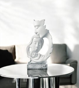 Scultura famiglia base argento h34 bongelli preziosi