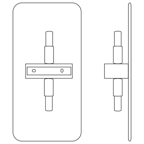 Applique di legno moderna da parete rettangolare