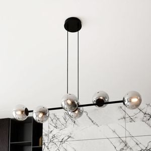 Lampadario design per soggiorno moderno 6 luci sfere di vetro