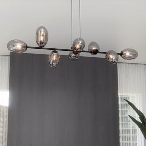 Lampadario a sospensione per cucina nero sfere vetro