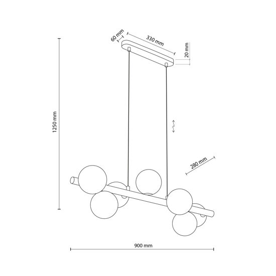 Lampadario a sospensione legno noce stile scandinavo per soggiorno